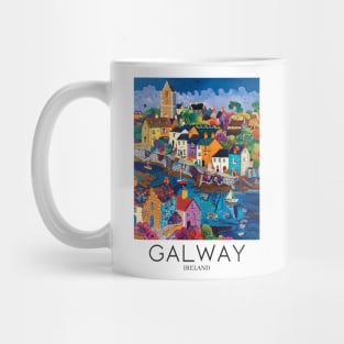 A Pop Art Travel Print of Galway - Ireland Mug